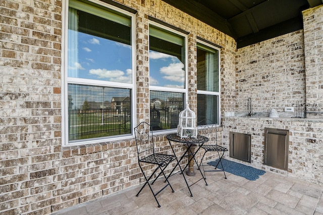 view of patio featuring area for grilling