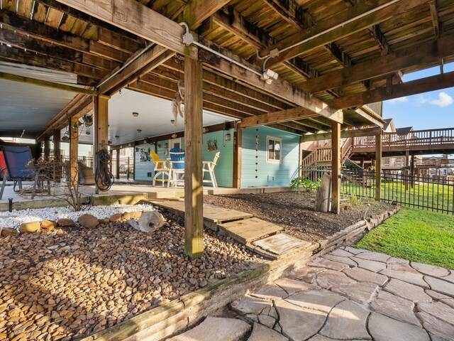 view of patio / terrace with fence