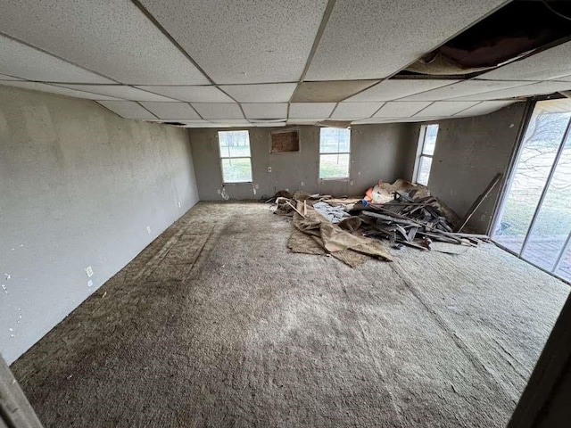 miscellaneous room with a paneled ceiling