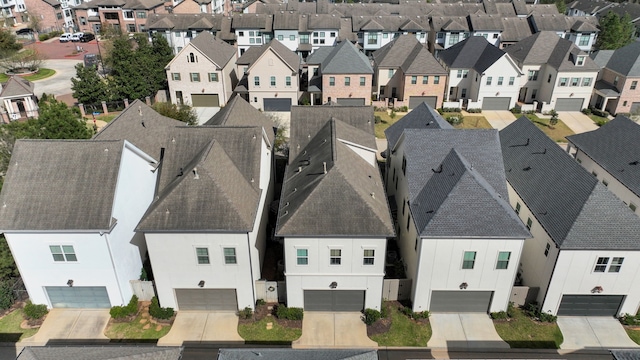 aerial view with a residential view