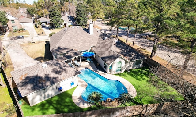 birds eye view of property