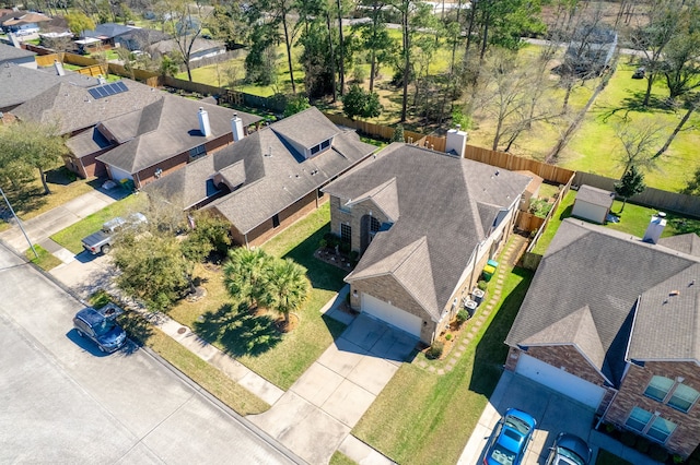 bird's eye view with a residential view