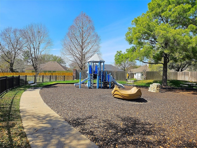 community playground with fence