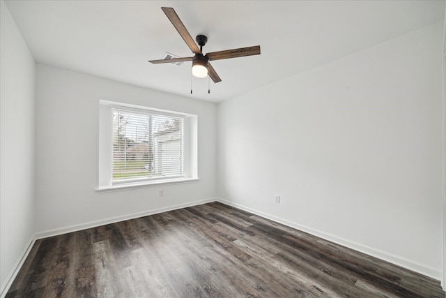 2003 Long Barrel Ln, Missouri City, TX 77489 - unfurnished room featuring baseboards, dark wood-type flooring, and ceiling fan