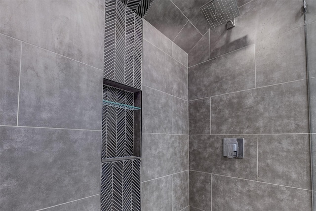 details with tiled shower