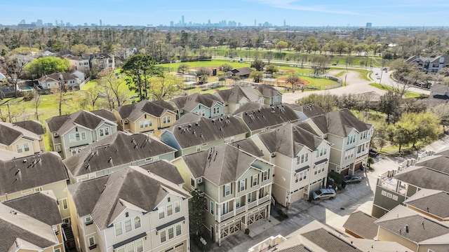 aerial view featuring a residential view