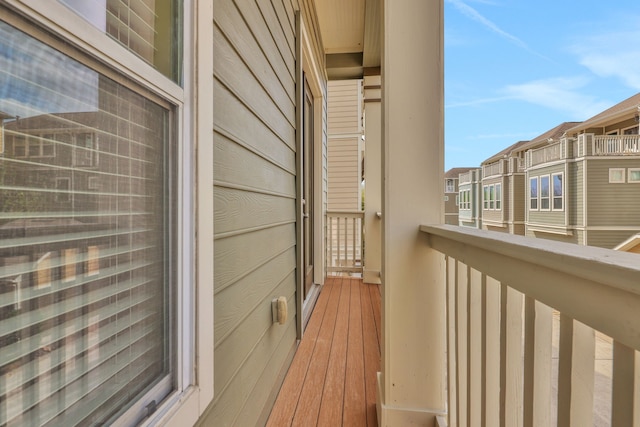 balcony featuring a residential view