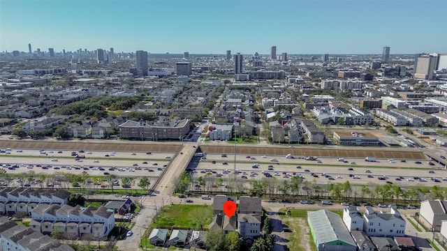 aerial view featuring a view of city