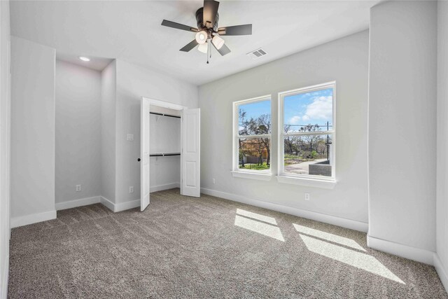 4715 Ward St, Houston, TX 77021 - unfurnished bedroom with carpet flooring, baseboards, a closet, and a ceiling fan