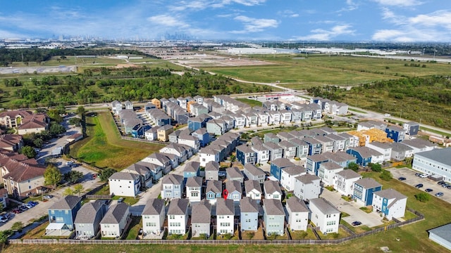 aerial view with a residential view