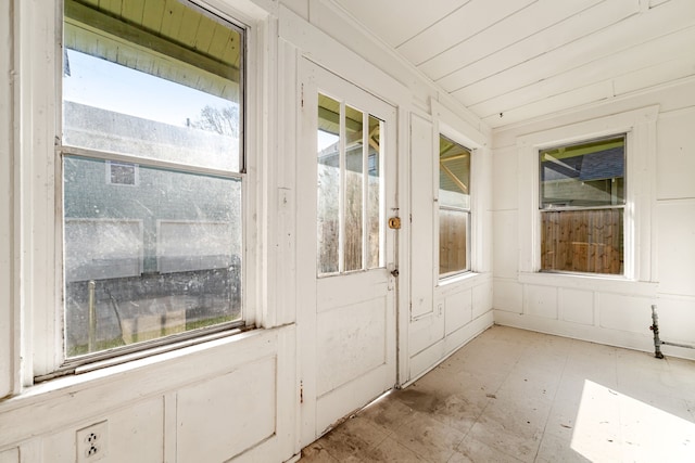 doorway to outside featuring light floors