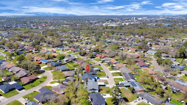 bird's eye view with a residential view