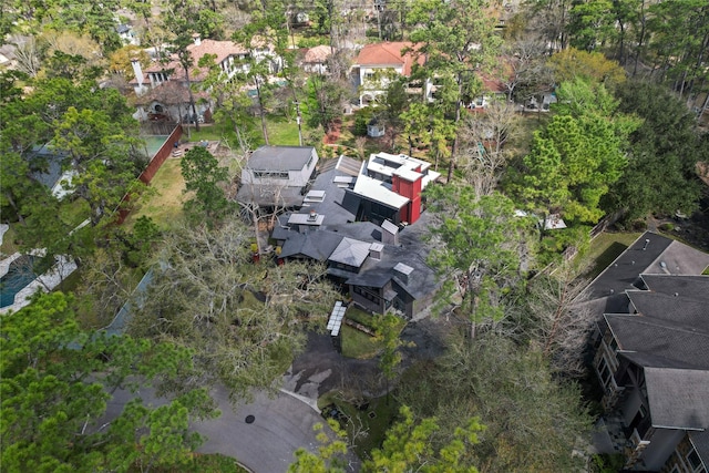 drone / aerial view with a residential view