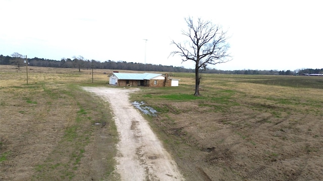 12830 Fm 1280, Lovelady, TX 75851 - birds eye view of property featuring a rural view