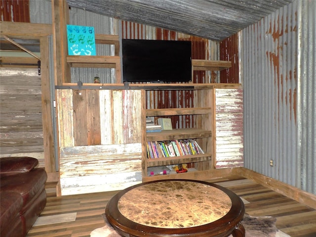 12830 Fm 1280, Lovelady, TX 75851 - interior space with lofted ceiling and wood finished floors
