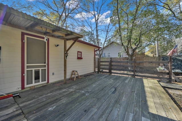 wooden deck with fence