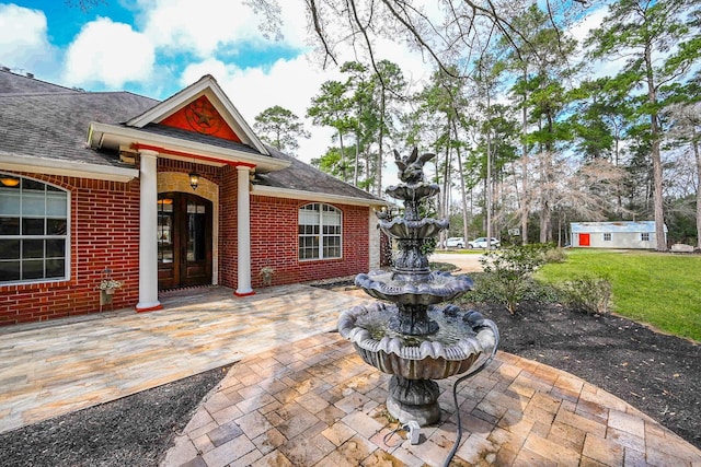 view of patio with french doors