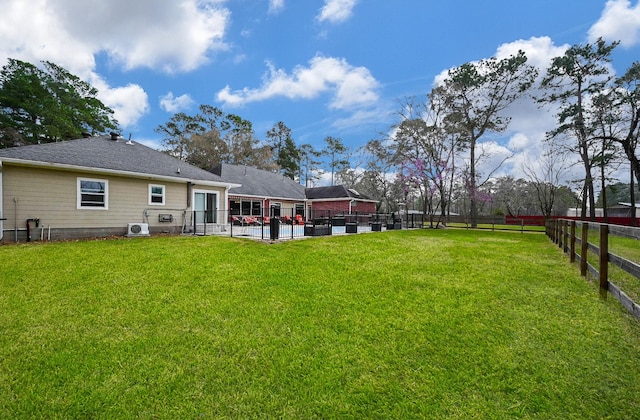 view of yard featuring a patio and a fenced backyard