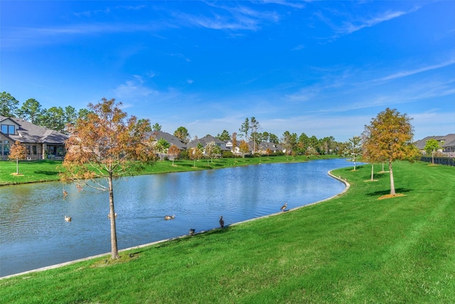 property view of water featuring a residential view