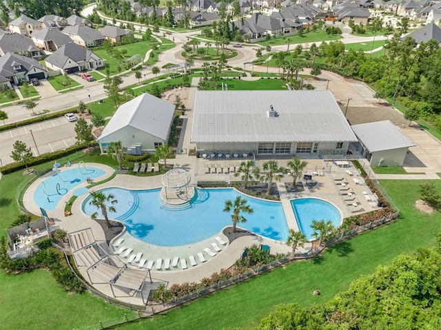 birds eye view of property featuring a residential view