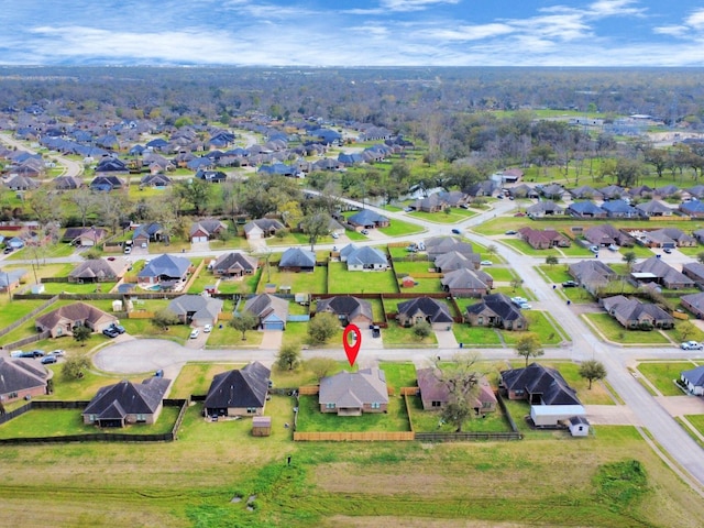 aerial view featuring a residential view