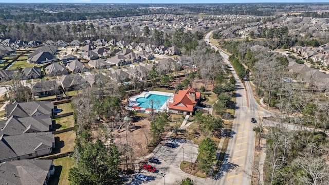 aerial view featuring a residential view