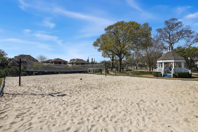 view of community featuring volleyball court