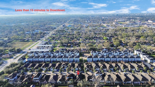 drone / aerial view with a residential view