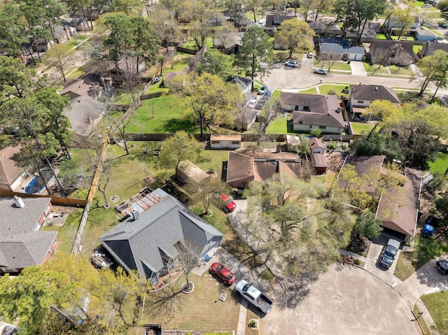 bird's eye view featuring a residential view