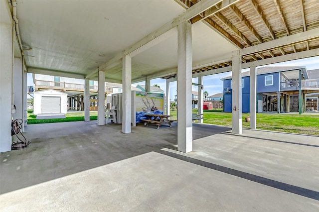 view of patio featuring stairs