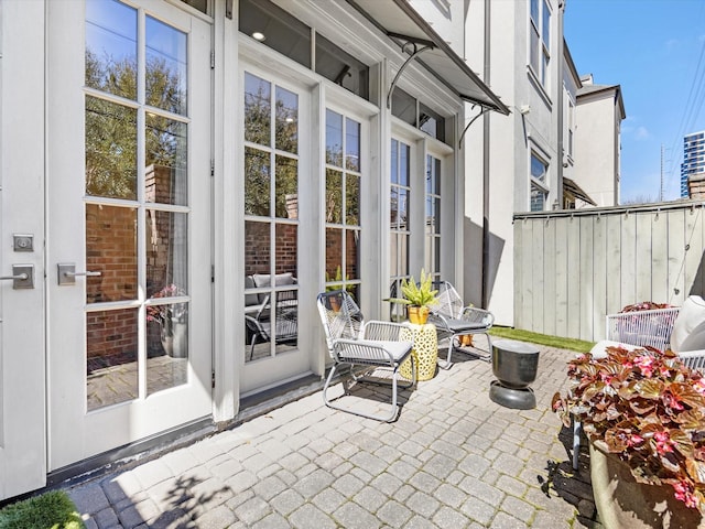 view of patio / terrace with fence