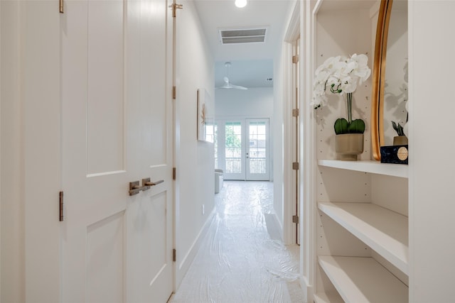 hallway with visible vents