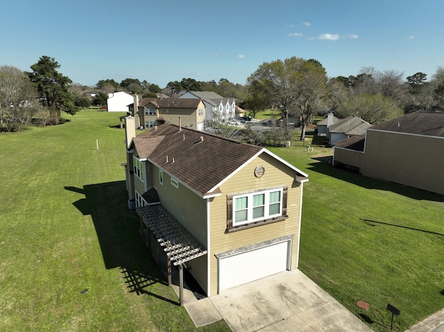 bird's eye view featuring a residential view