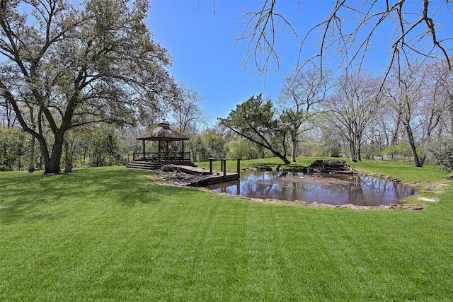 view of yard featuring a gazebo