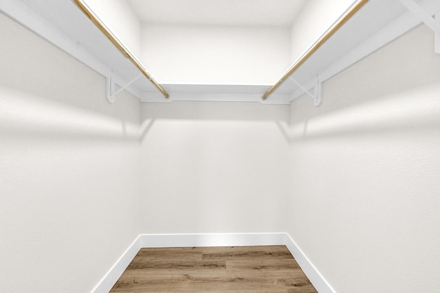 spacious closet with wood finished floors