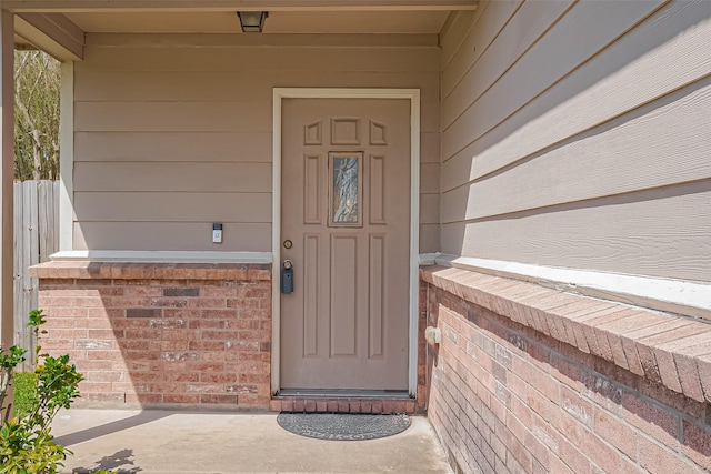 view of doorway to property