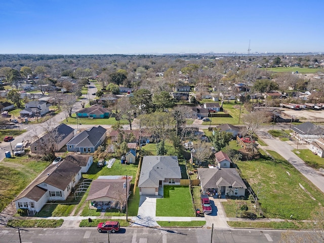 aerial view with a residential view