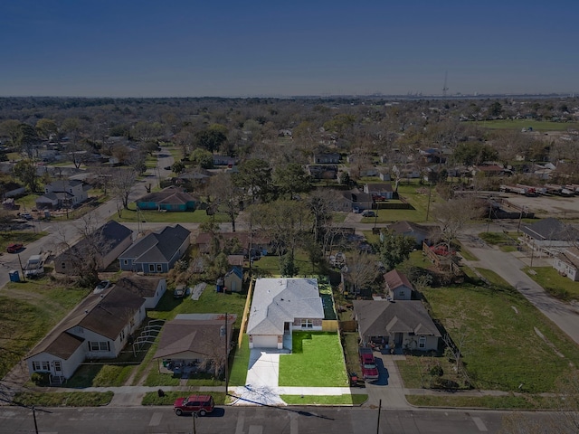 aerial view featuring a residential view