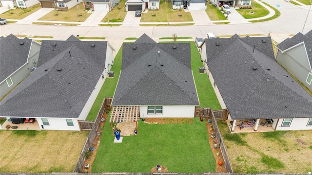 bird's eye view with a residential view