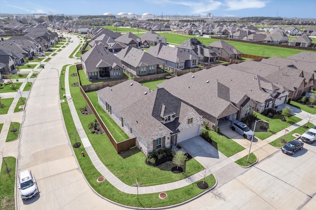 bird's eye view featuring a residential view