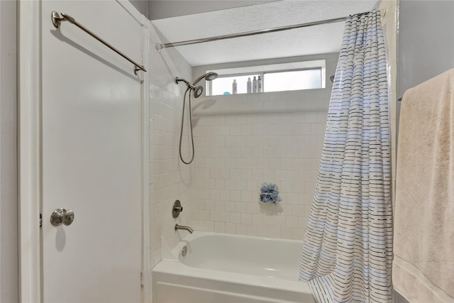 full bathroom featuring shower / bath combo