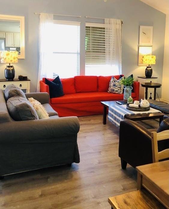 living room featuring wood finished floors