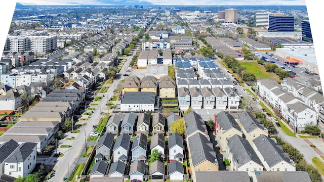 aerial view with a residential view