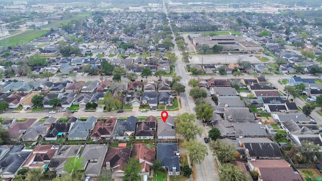 aerial view with a residential view