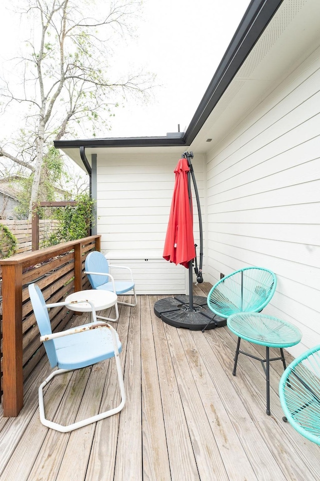 view of wooden deck