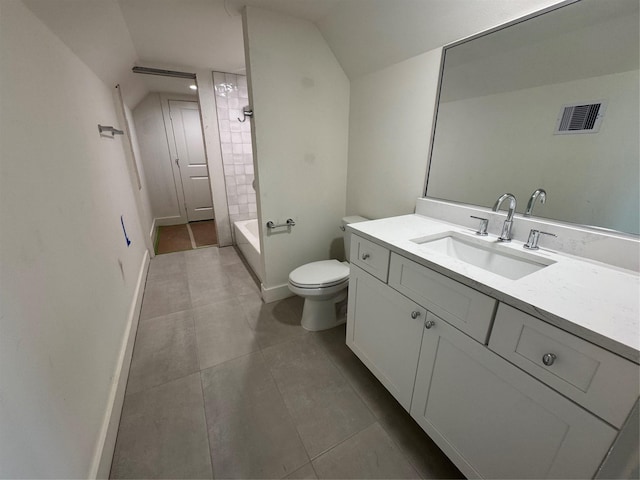 4403 Feagan, Houston, TX 77007 - full bath with toilet, vanity, baseboards, and tile patterned flooring