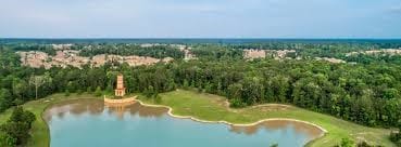 aerial view with a view of trees and a water view