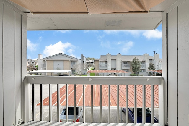 balcony with a residential view