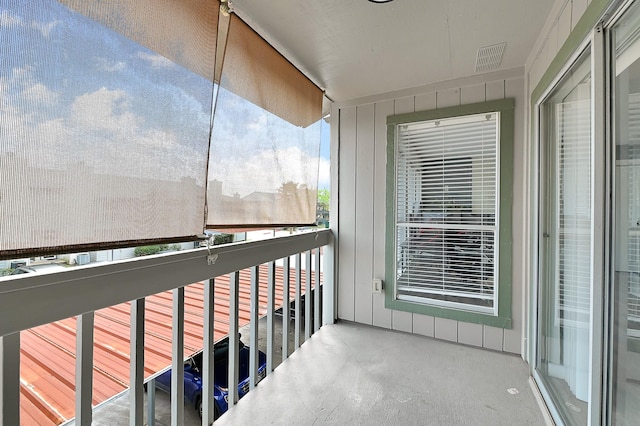 balcony featuring visible vents