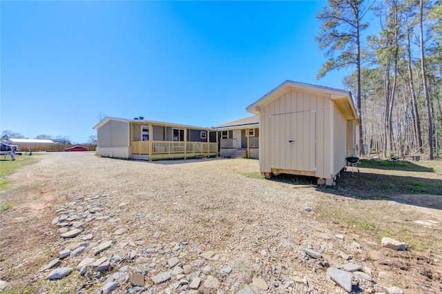 view of rear view of property